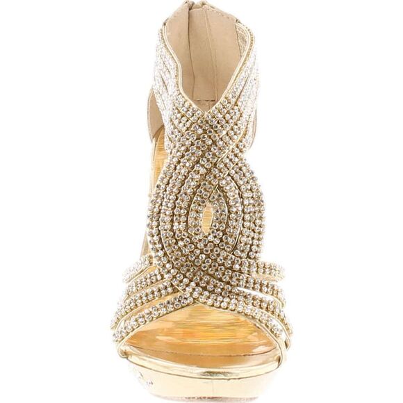 Fabulous Delicacy-07 Gold Gold Womens pumps-shoes 6 NEW - Picture 4 of 4